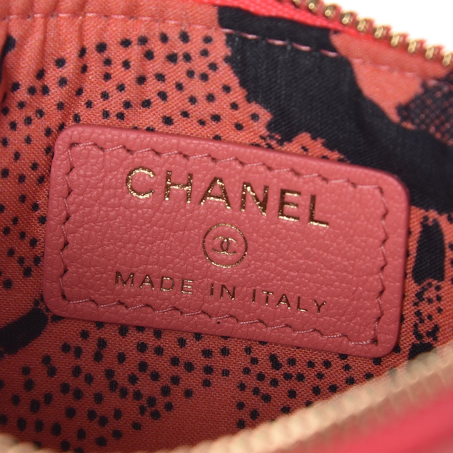 Chanel Goatskin Small CC Clover Cosmetic Case Pink 6 of 8