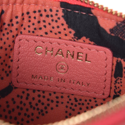 Chanel Goatskin Small CC Clover Cosmetic Case Pink 6 of 8