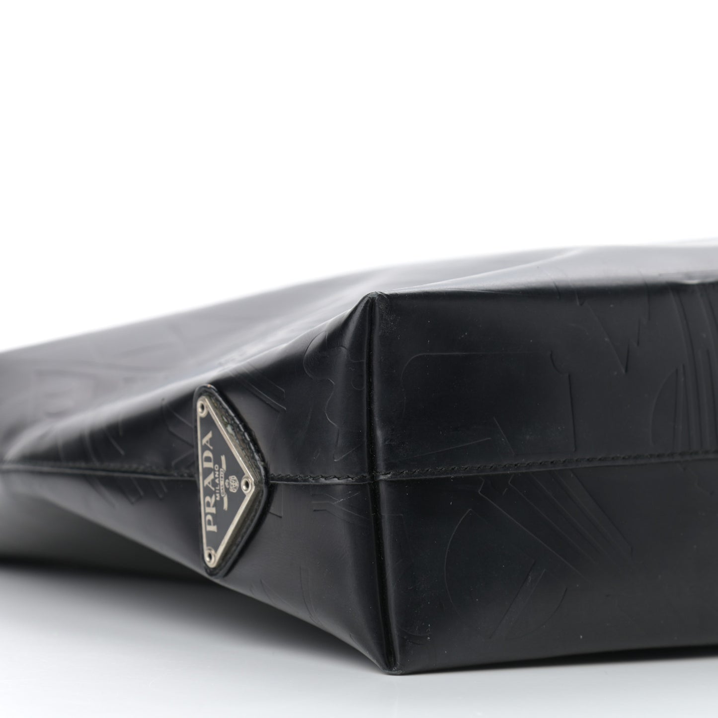 Calfskin Embossed Shoulder Bag Black