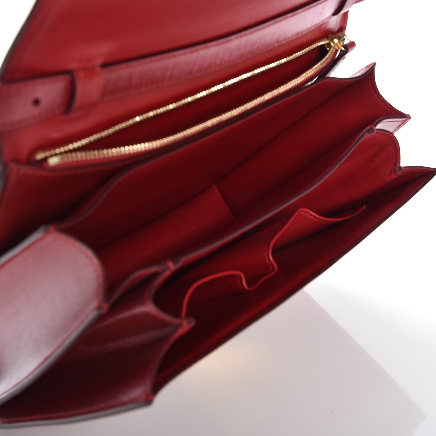 Box Calfskin Medium Classic Box Flap Bag Red