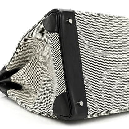 Hermes Hunter Criss Viking Evercolor HAC Birkin 40 Ecru Black 7 of 13