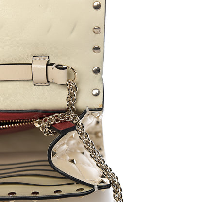 Valentino Garavani Nappa Rockstud Spike Wallet on Chain Light Ivory 7 of 13