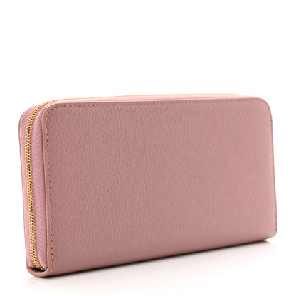 Mulberry Micro Classic Grain Plaque 8 Credit Card Zip Wallet Mocha Rose 3 of 7
