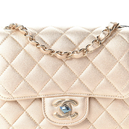 Chanel Metallic Lambskin Quilted Mini Square Flap Gold 10 of 10