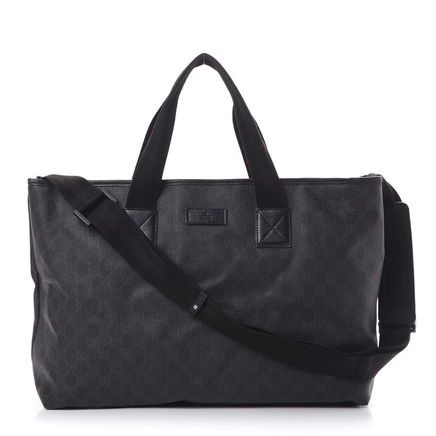 GG Plus Monogram Travel Bag Black