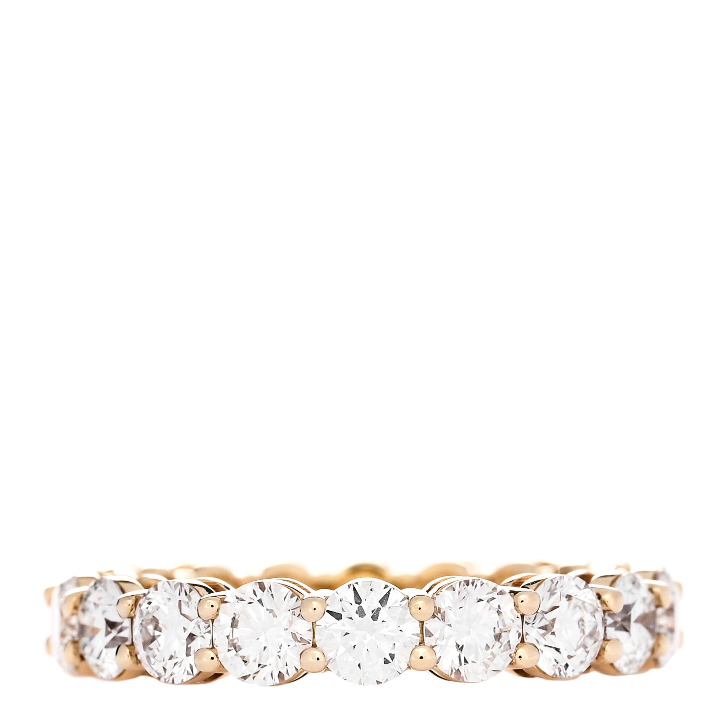 18K Yellow Gold Diamond 3.7mm Embrace Eternity Band Ring 49/5