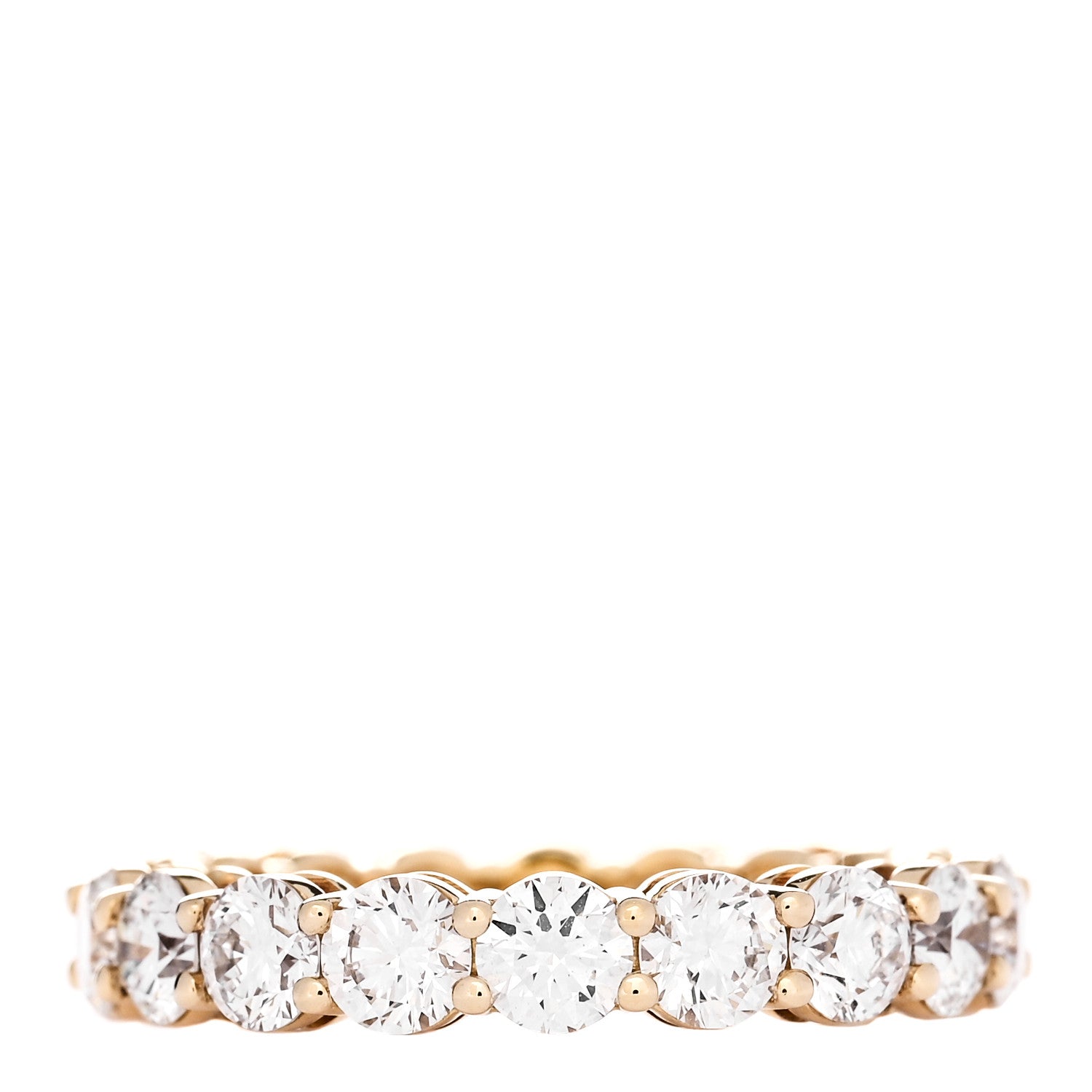 Tiffany 18K Yellow Gold Diamond 3.7mm Embrace Eternity Band Ring 49/5 3 of 5