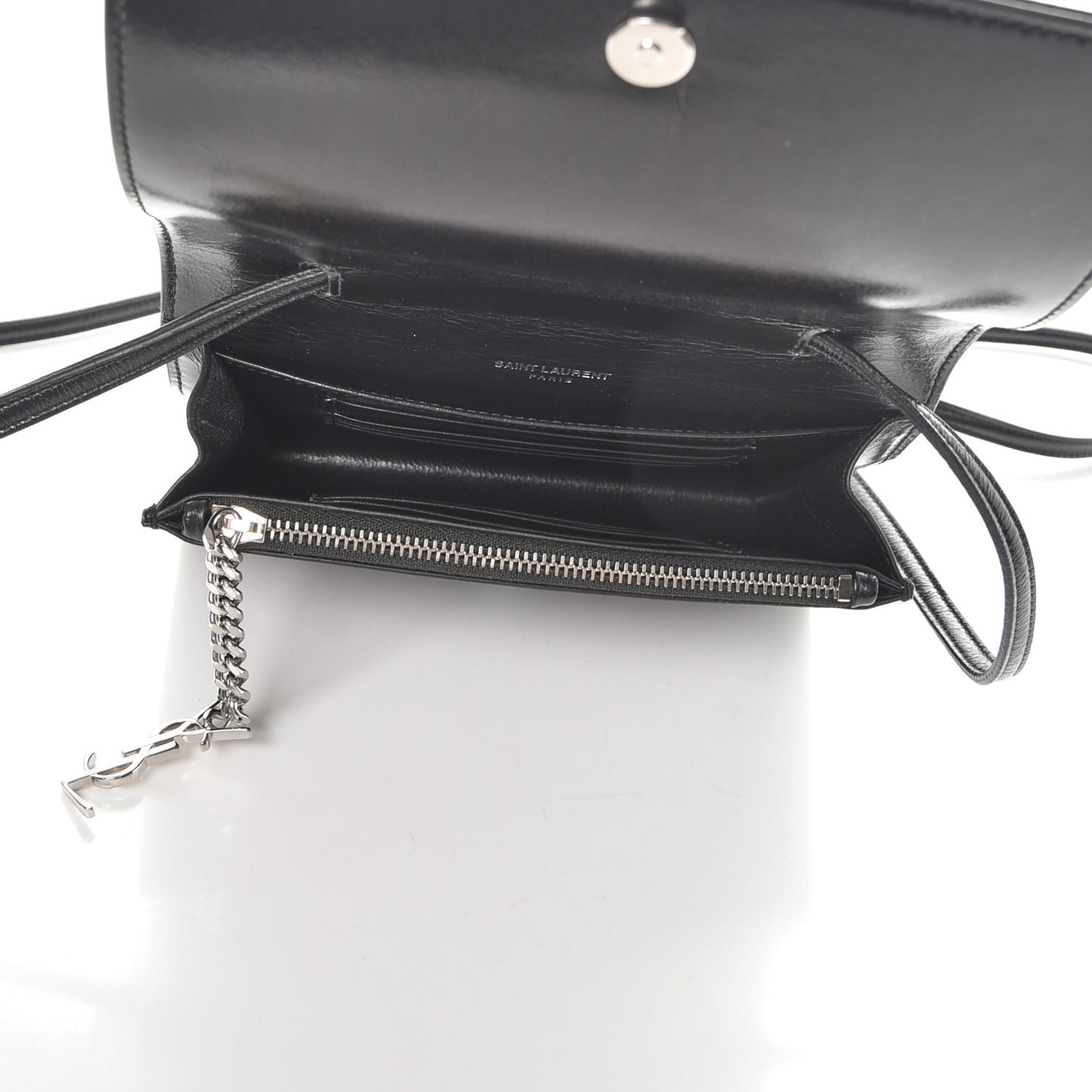 Textured Patent Crystal Toy Kate Crossbody Black