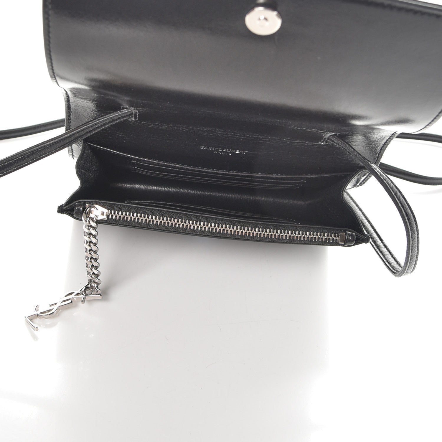 Saint Laurent Textured Patent Crystal Toy Kate Crossbody Black 5 of 7