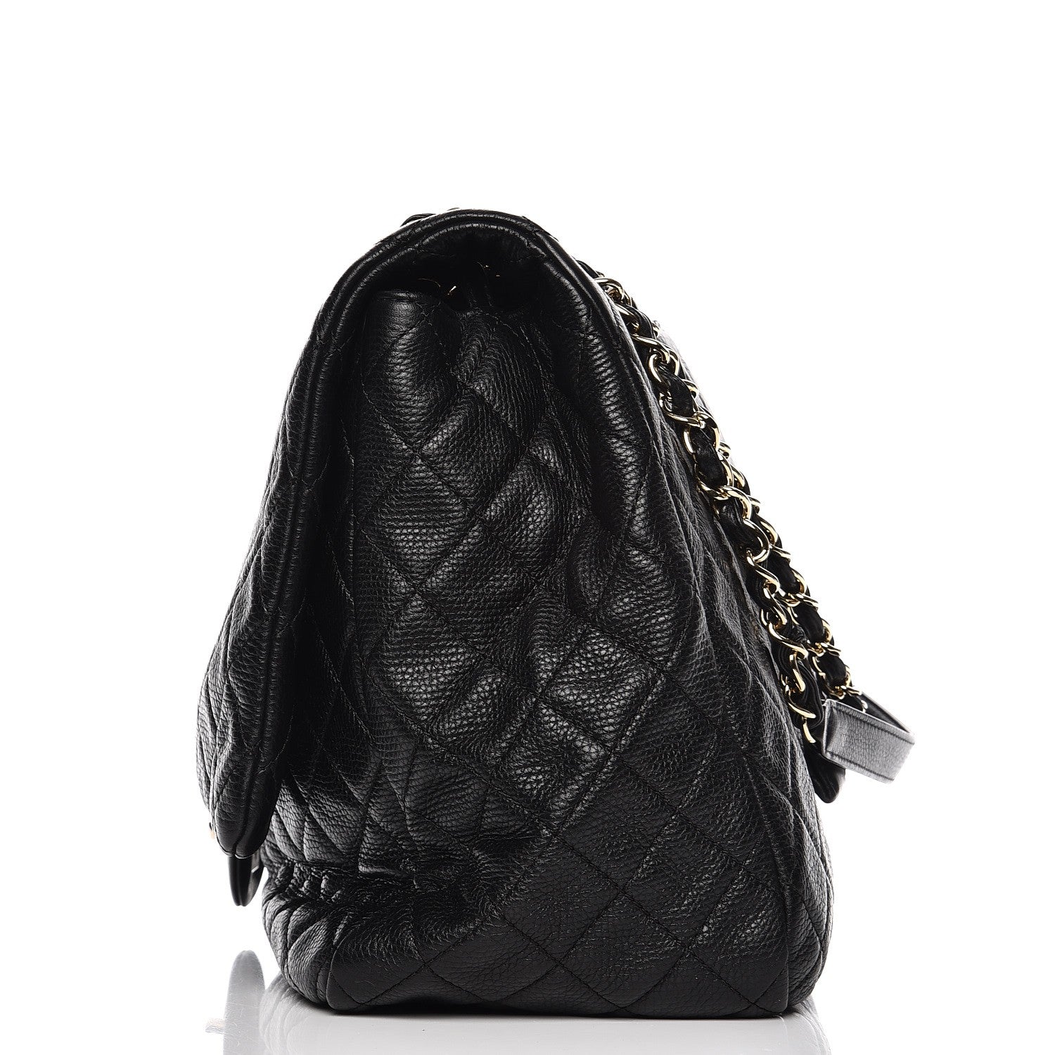 Chanel Calfskin Quilted XXL Travel Flap Bag Black 8 of 12