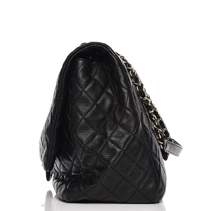 Chanel Calfskin Quilted XXL Travel Flap Bag Black 8 of 12