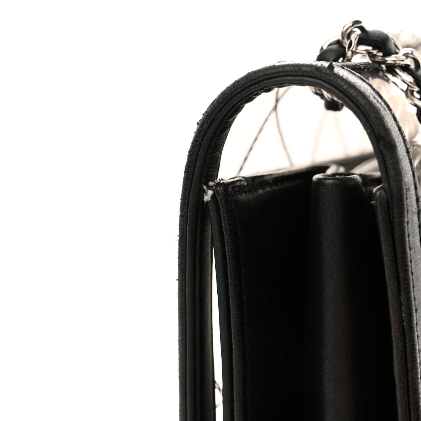 PVC Lambskin Quilted Beauty Lock Flap Black