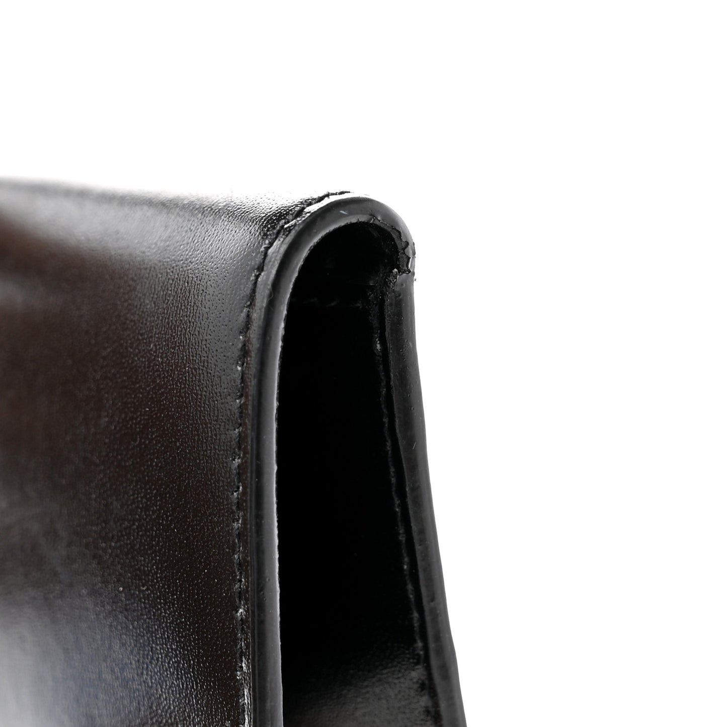 Smooth Shiny Calfskin Monogram Uptown Pouch Black
