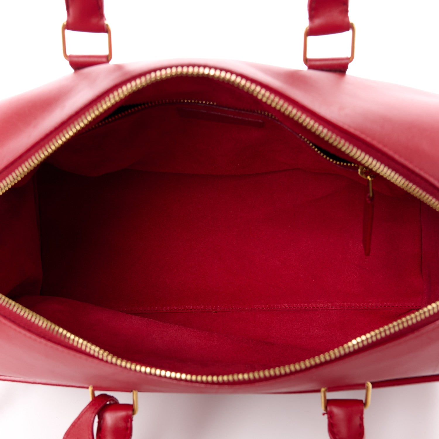Saint Laurent Calfskin Classic Duffle 6 Red 5 of 13