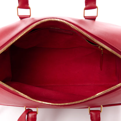 Saint Laurent Calfskin Classic Duffle 6 Red 5 of 13