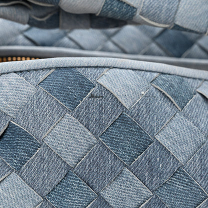 Bottega Veneta Nappa Denim Effect Intrecciato Teen Jodie Hobo Denim 12 of 12