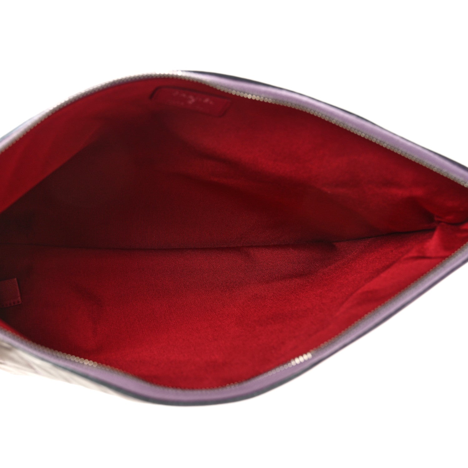 Chanel Iridescent Lambskin Quilted Large Gabrielle Cosmetic Case Light Purple 5 of 12