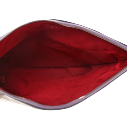 Chanel Iridescent Lambskin Quilted Large Gabrielle Cosmetic Case Light Purple 5 of 12