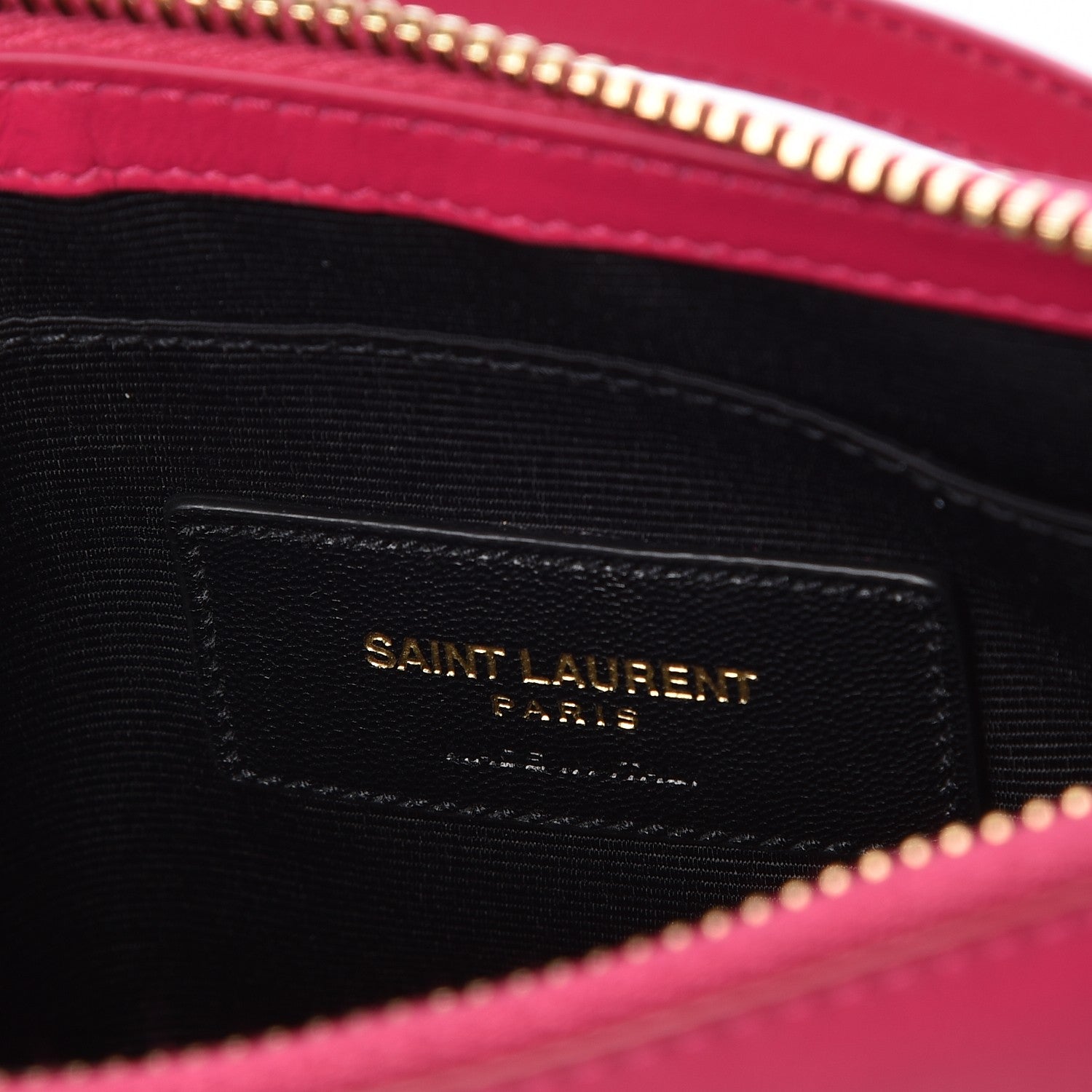 Saint Laurent Calfskin Monogram Phone Pouch Crossbody Bag Bubblegum 6 of 8