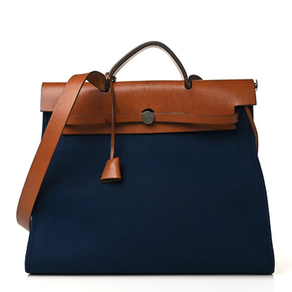 Hermes Toile Vache Hunter Herbag Zip 39 MM Bleu De Malte 1 of 16