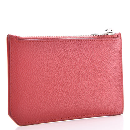 Saint Laurent Grained Calfskin 5 Fragments Zip Pouch Card Holder New Red 3 of 8