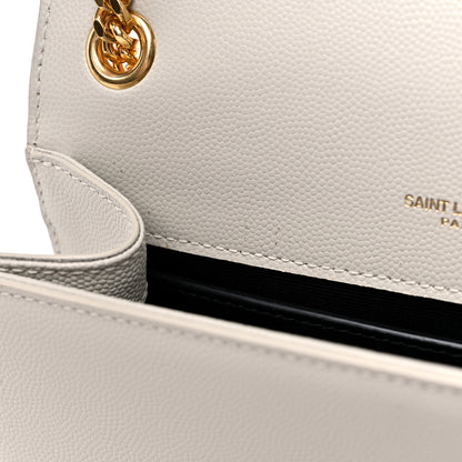 Saint Laurent Grain De Poudre Small Classic Monogram Kate Tassel Satchel Crema Soft 10 of 12