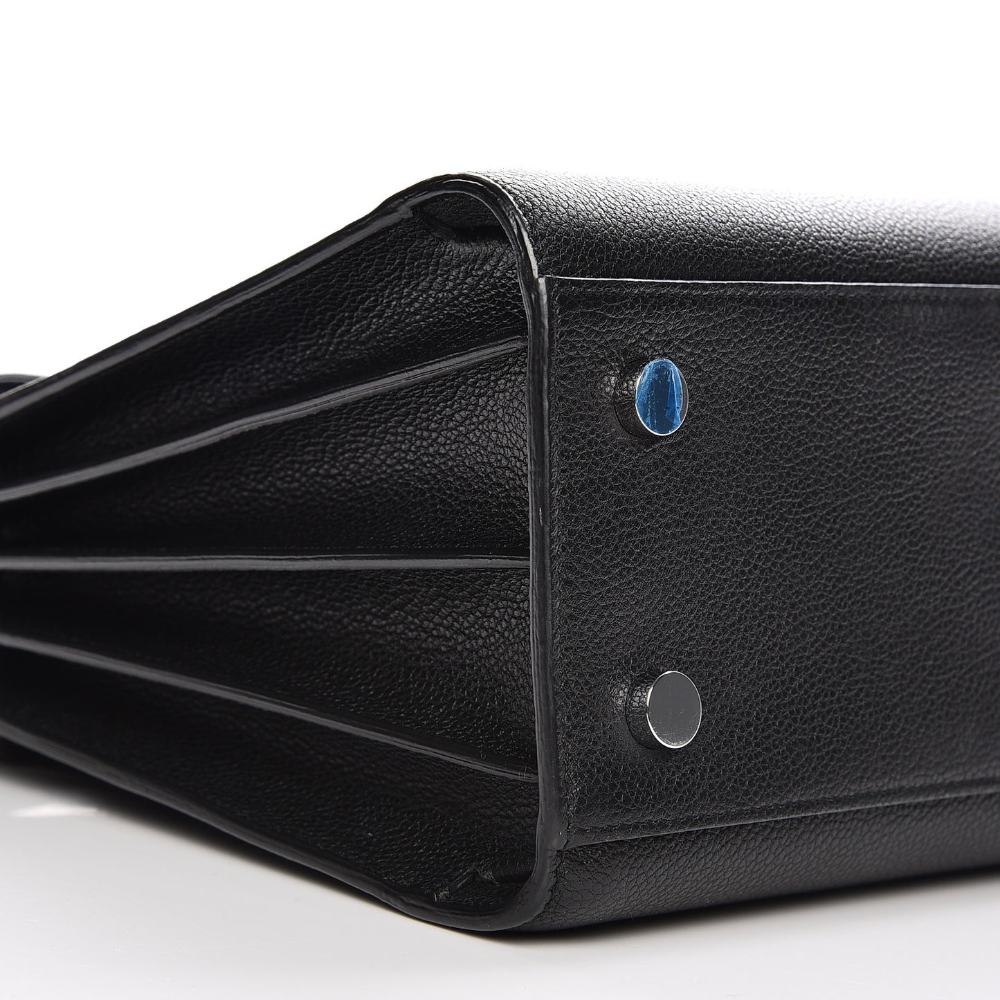 Grained Calfskin Nano Sac De Jour Black