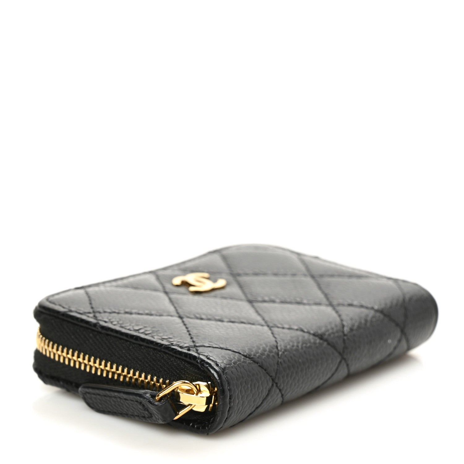 Chanel Caviar Quilted Zip Coin Purse Black 4 of 7