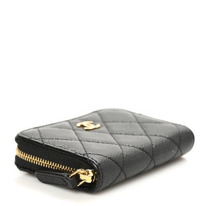 Chanel Caviar Quilted Zip Coin Purse Black 4 of 7