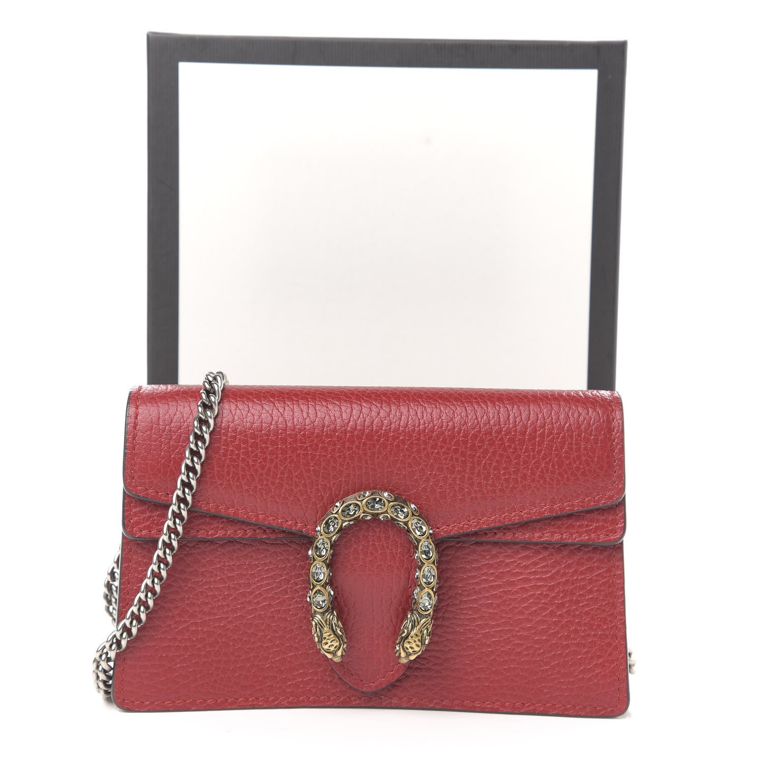 Gucci Calfskin Super Mini Dionysus Shoulder Bag Hibiscus Red 10 of 10