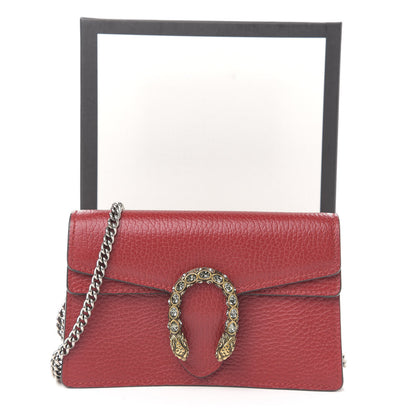 Gucci Calfskin Super Mini Dionysus Shoulder Bag Hibiscus Red 10 of 10