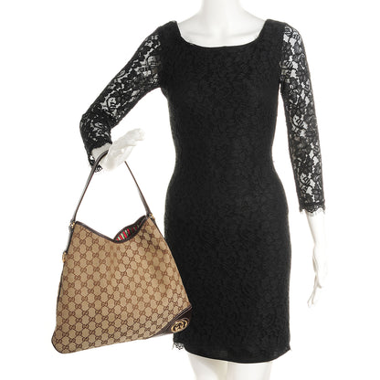 Gucci Monogram Medium New Britt Hobo Dark Brown 2 of 7