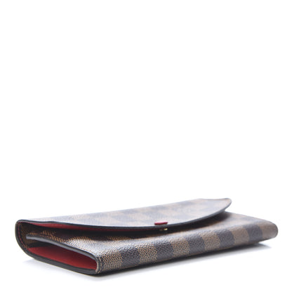Louis Vuitton Damier Ebene Emilie Wallet Red 4 of 7