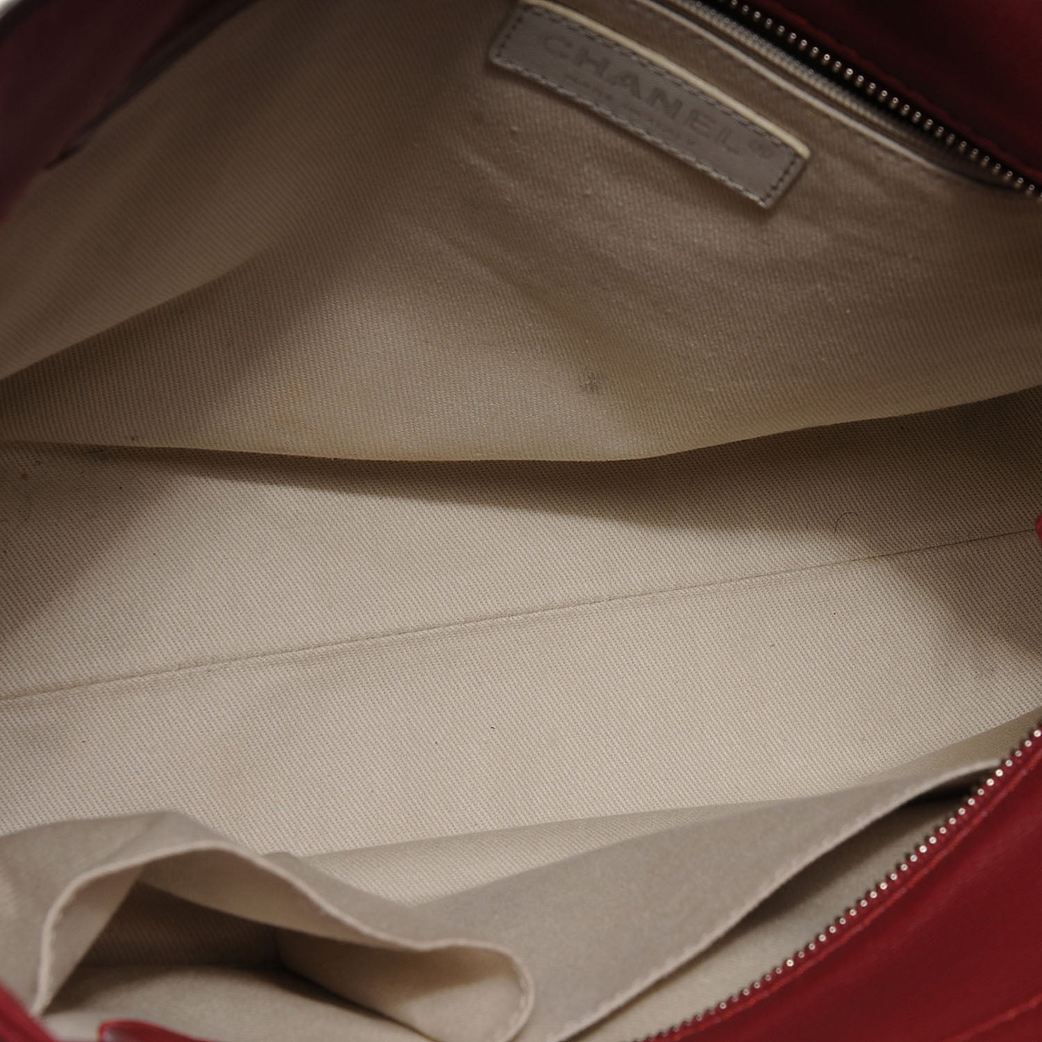 Chanel Calfskin Quilted In the Business North South Tote Red 5 of 7