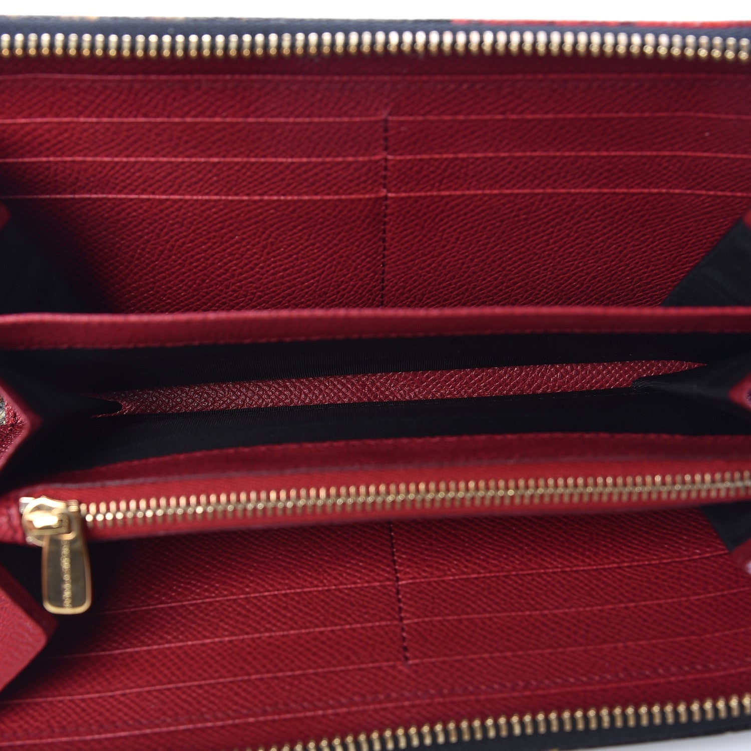 Dolce & Gabbana Dauphine Floral Print Zip Around Wallet Red Black 5 of 10