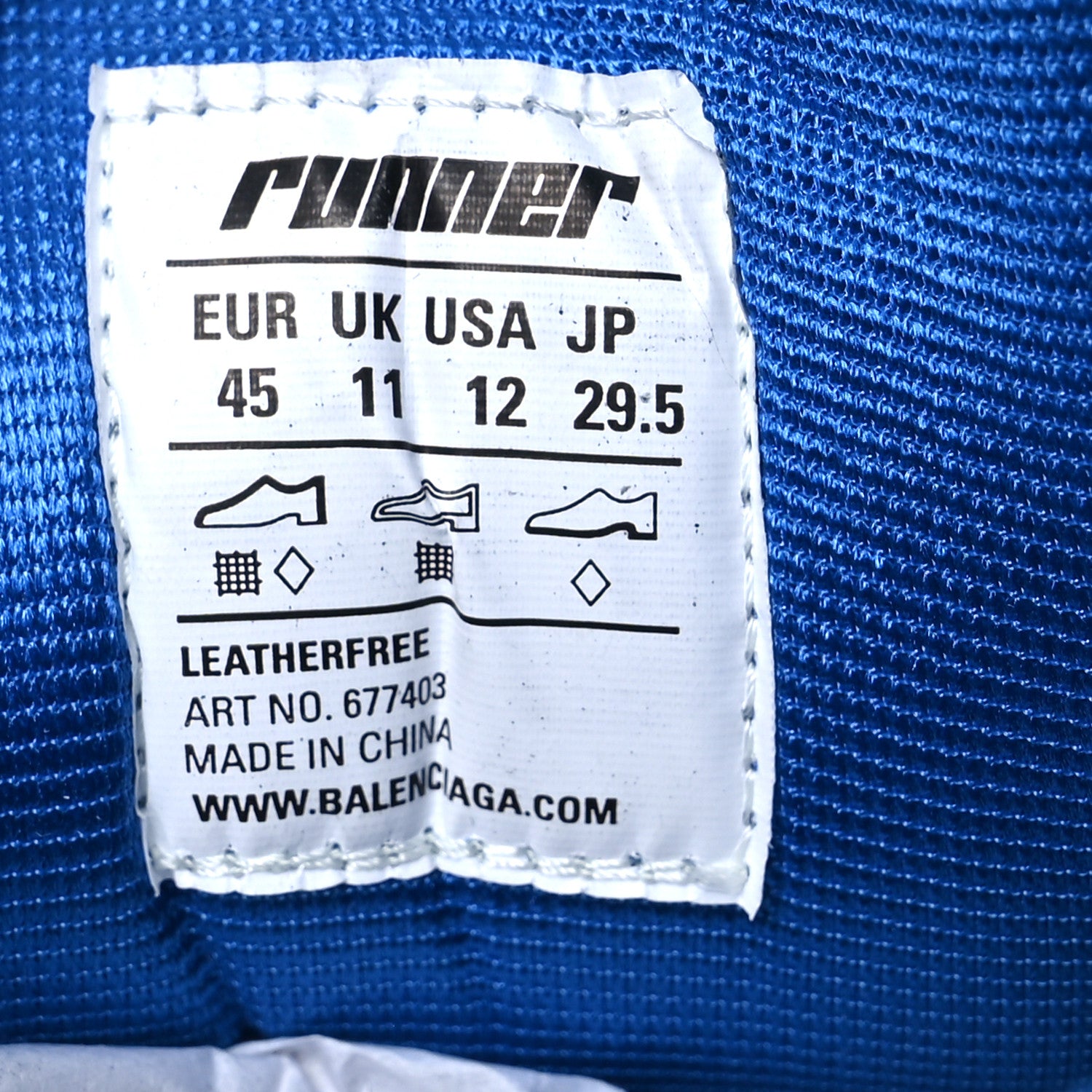 Balenciaga Mesh Rubber Bi-Color Mens Runner Sneakers 12 Blue Orange Black White 10 of 14