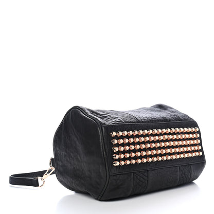 Alexander Wang Pebbled Lambskin Rocco Black Rose Gold Hardware 3 of 4