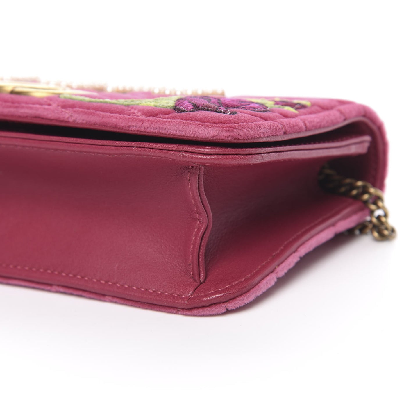 Velvet Matelasse Love Embroidered GG Marmont Mini Bag Light Raspberry Rose