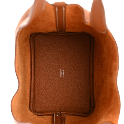Hermes Taurillon Clemence Picotin Lock 18 PM Gold 5 of 11