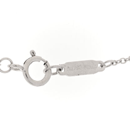 Tiffany 18K White Gold Diamond Small T Smile Pendant Necklace 4 of 6
