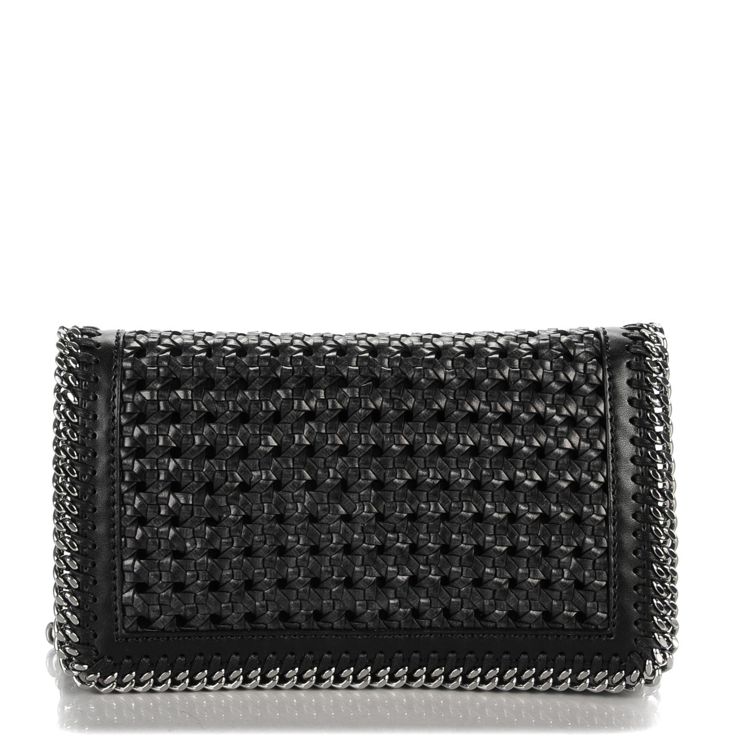 Stella McCartney Faux Leather Woven Crossbody Black 1 of 8