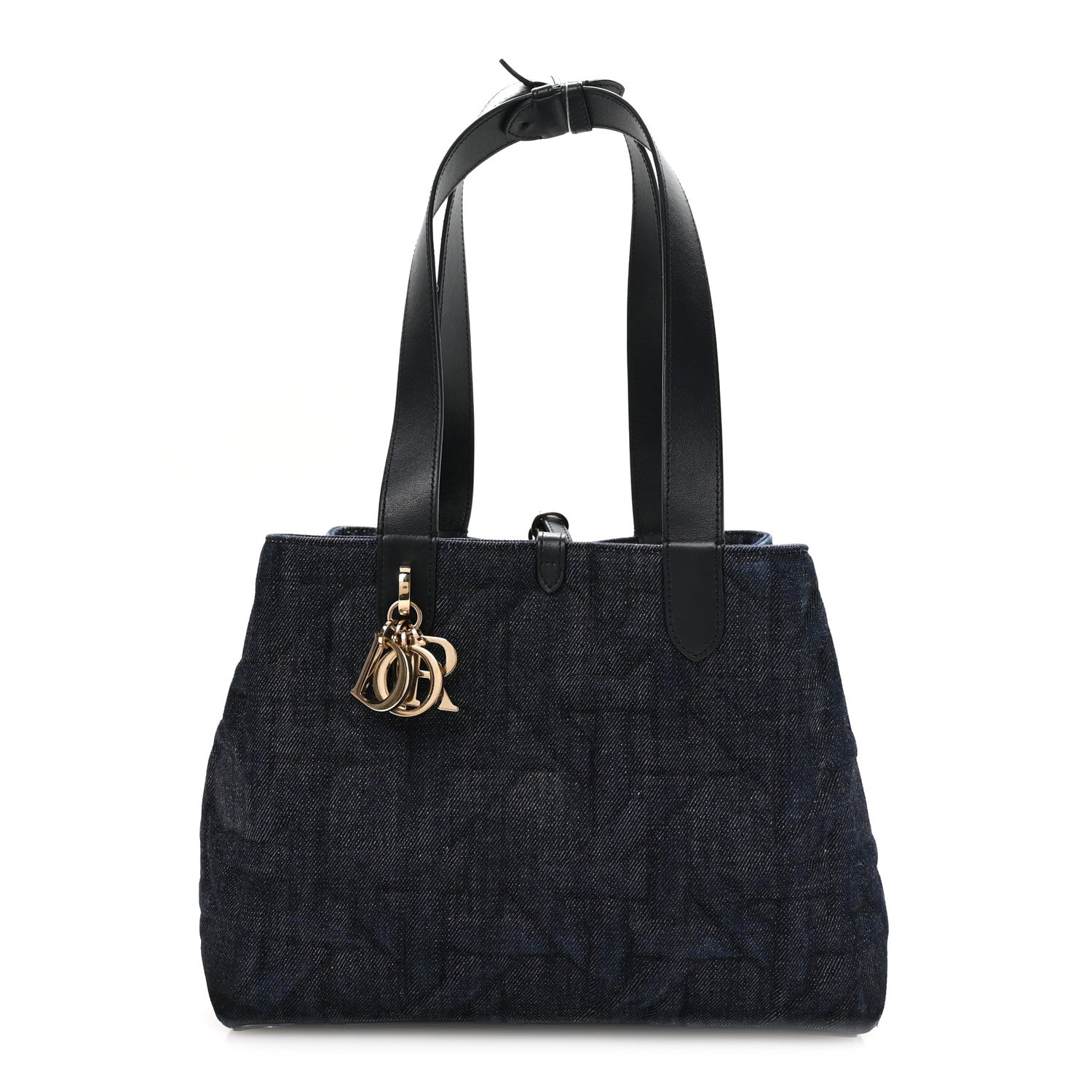 Christian Dior Denim Graphic Cannage Medium Toujours Blue 1 of 11