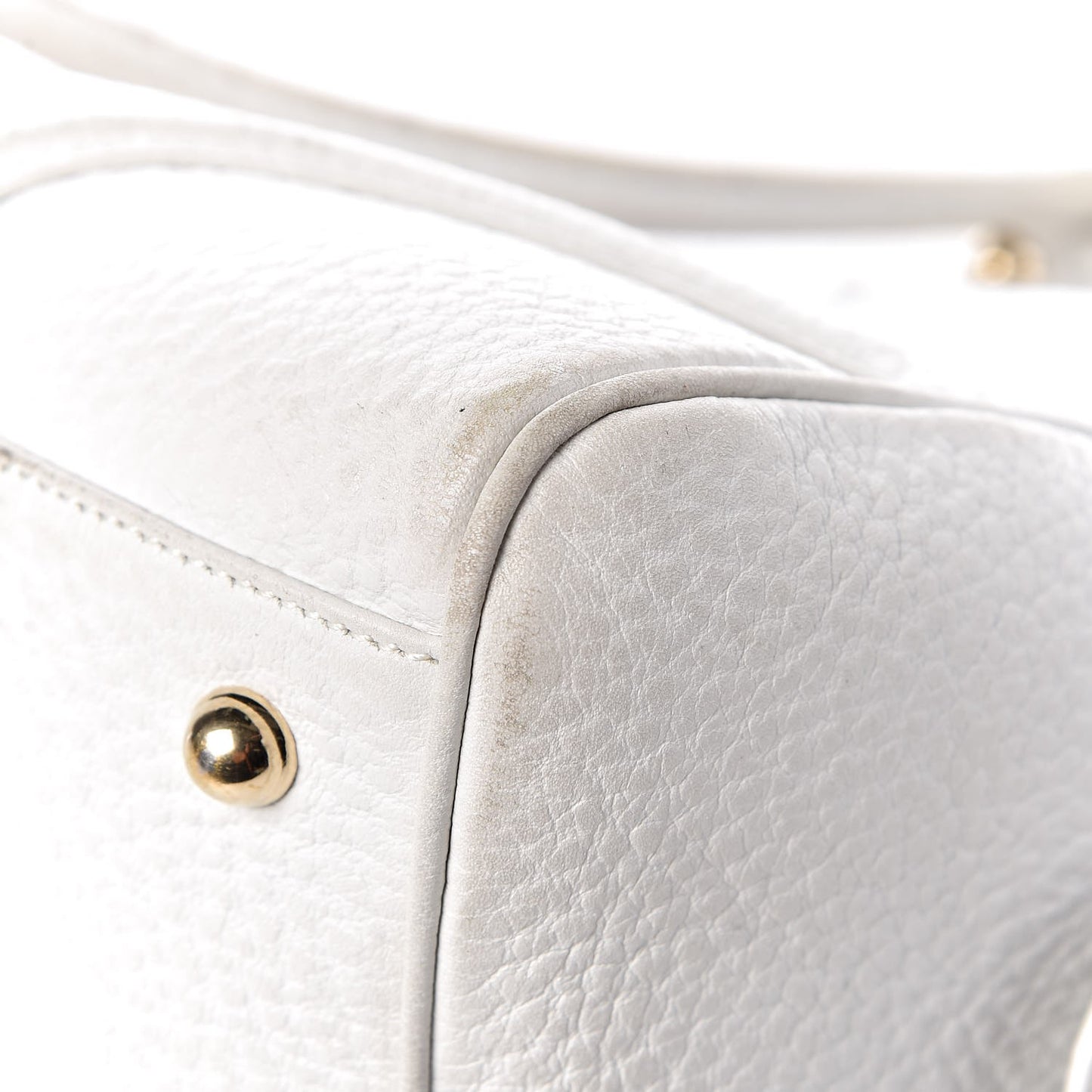 Calfskin Web Blondie Bowler White