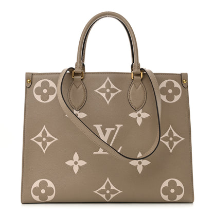 Louis Vuitton Empreinte Monogram Giant Onthego MM Tourterelle Creme 1 of 9