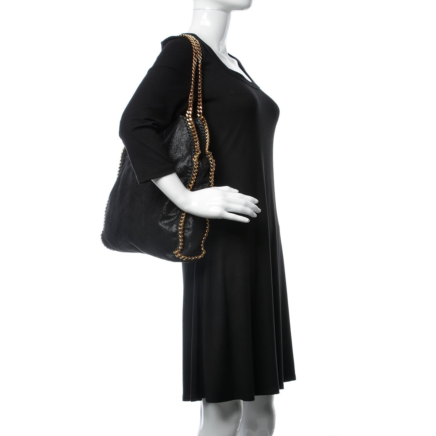 Stella McCartney Shaggy Deer Small Falabella Tote Black 2 of 8