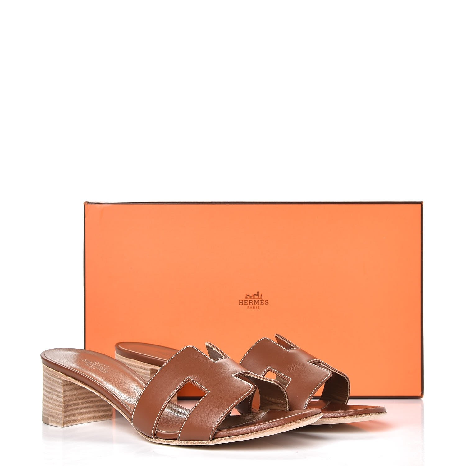 Hermes Calfskin Oasis Sandals 37 Gold 9 of 9