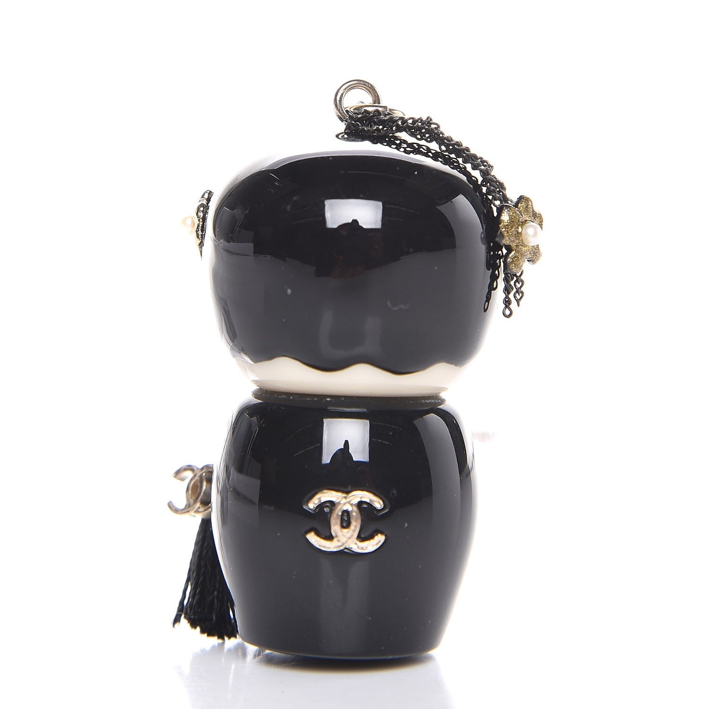 Resin China Doll Necklace Black