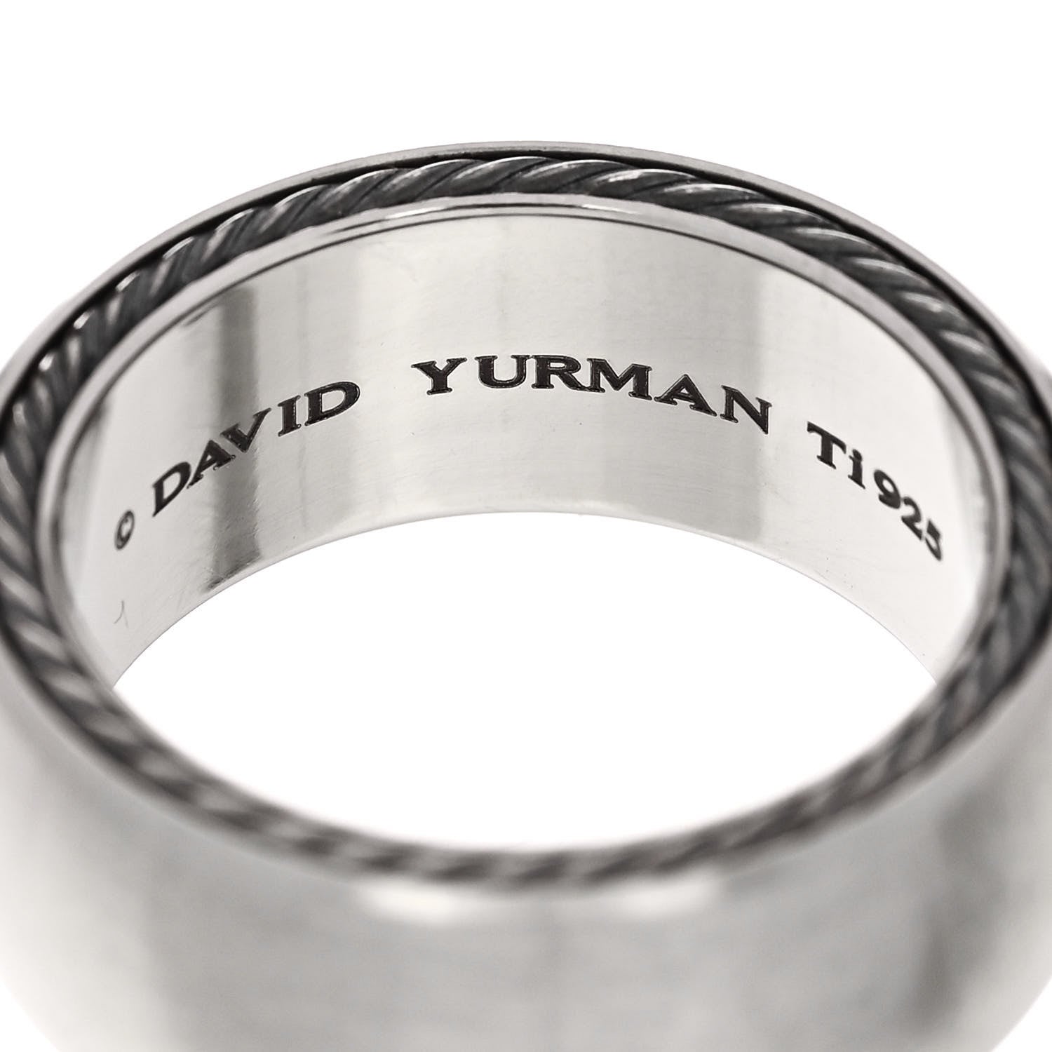 David Yurman Titanium Sterling Silver 9mm Streamline Band Ring 59 8.75 4 of 4