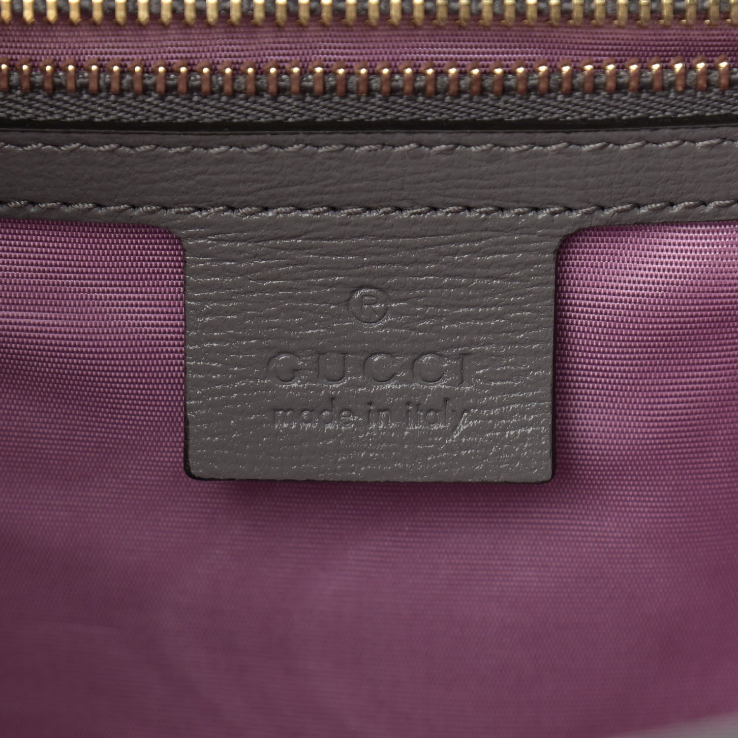 Gucci Textured Calfskin Small Torchon GG Ring Shoulder Bag Dusty Grey 6 of 11
