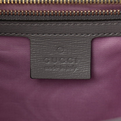 Gucci Textured Calfskin Small Torchon GG Ring Shoulder Bag Dusty Grey 6 of 11